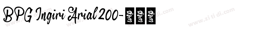 BPG Ingiri Arial 200字体转换